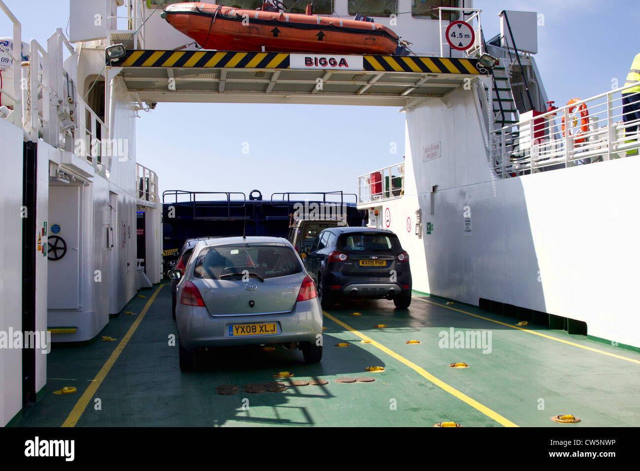 Inter-Island Ferry "Bigga" dienen Yell, Unst und Fetlar auf den Shetland-Inseln Stockfoto