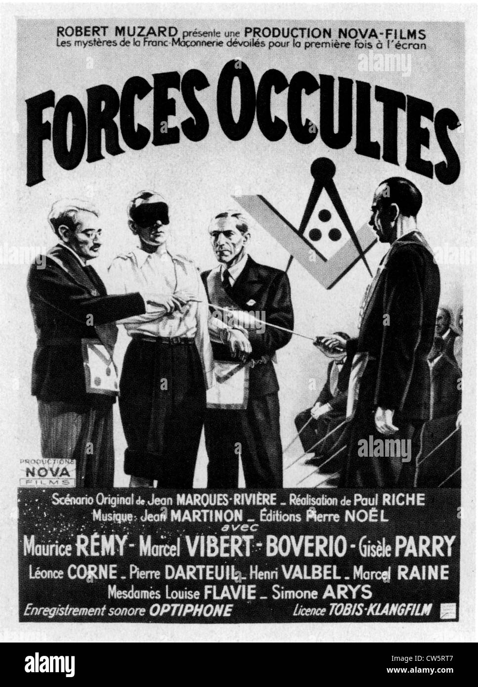 Plakat des Films "Forces Occultes" Stockfoto