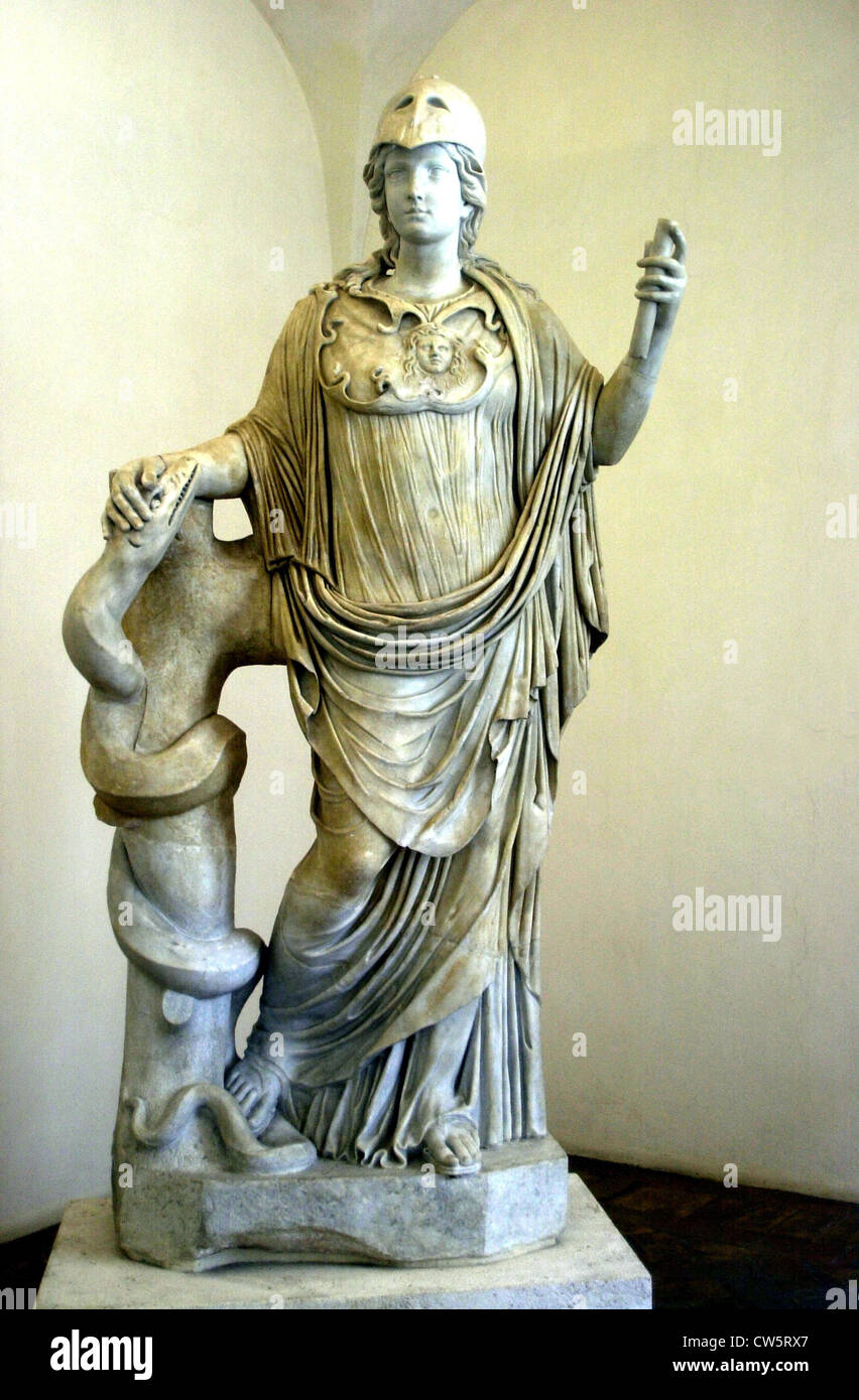 Athene (Minerva), Göttin des Krieges Stockfoto
