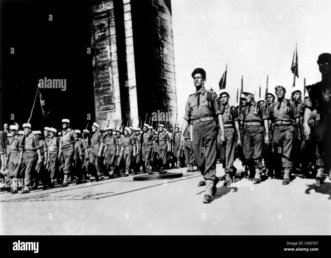 Siegesparade in Paris, 1945 Stockfoto