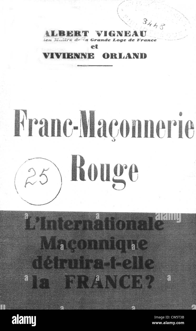 Cover des Buches: "kommunistische Freimaurerei zerstören Frankreich? Stockfoto