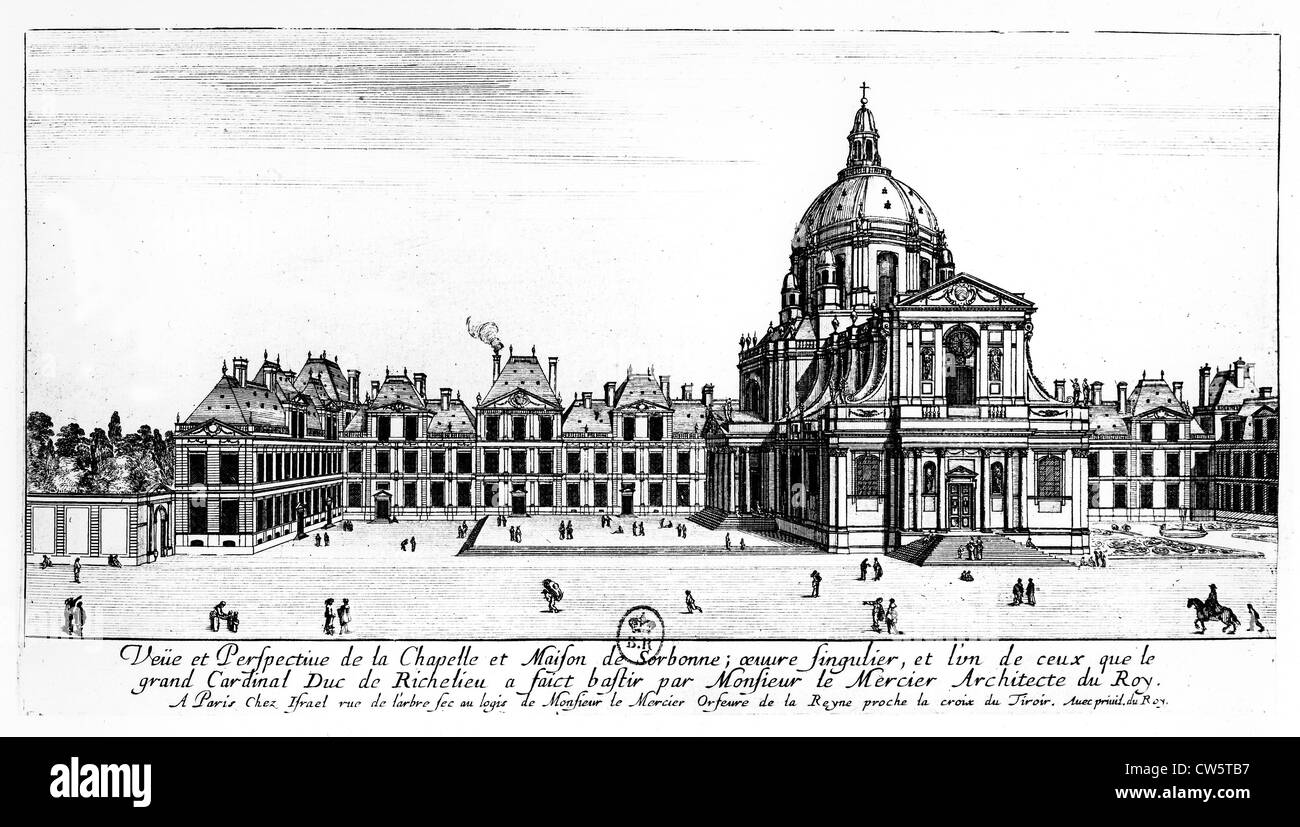 Paris. La Sorbonne Stockfoto