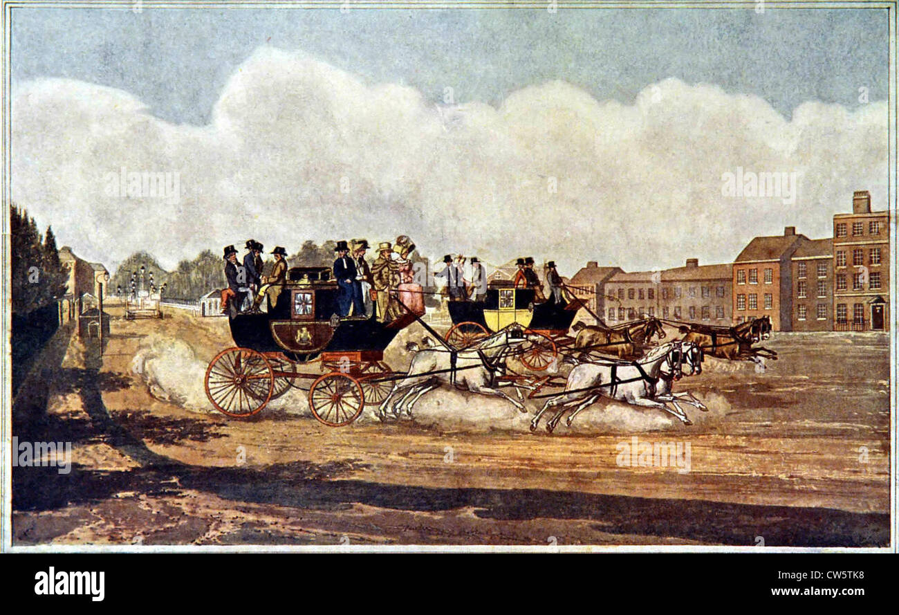 Die Oxford und Opposition Trainer von W. Havell Stockfoto