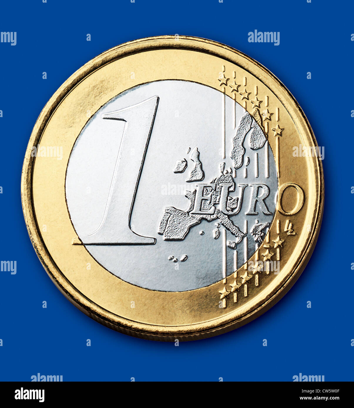 Münze von 1 Euro (Euro-Zone) Stockfoto