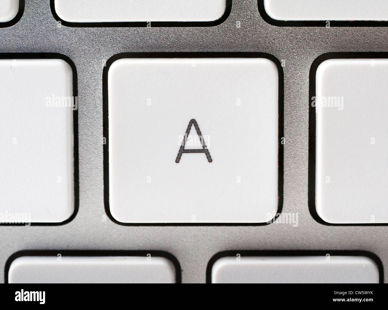 Buchstabe A auf eine Apple-Tastatur Stockfoto
