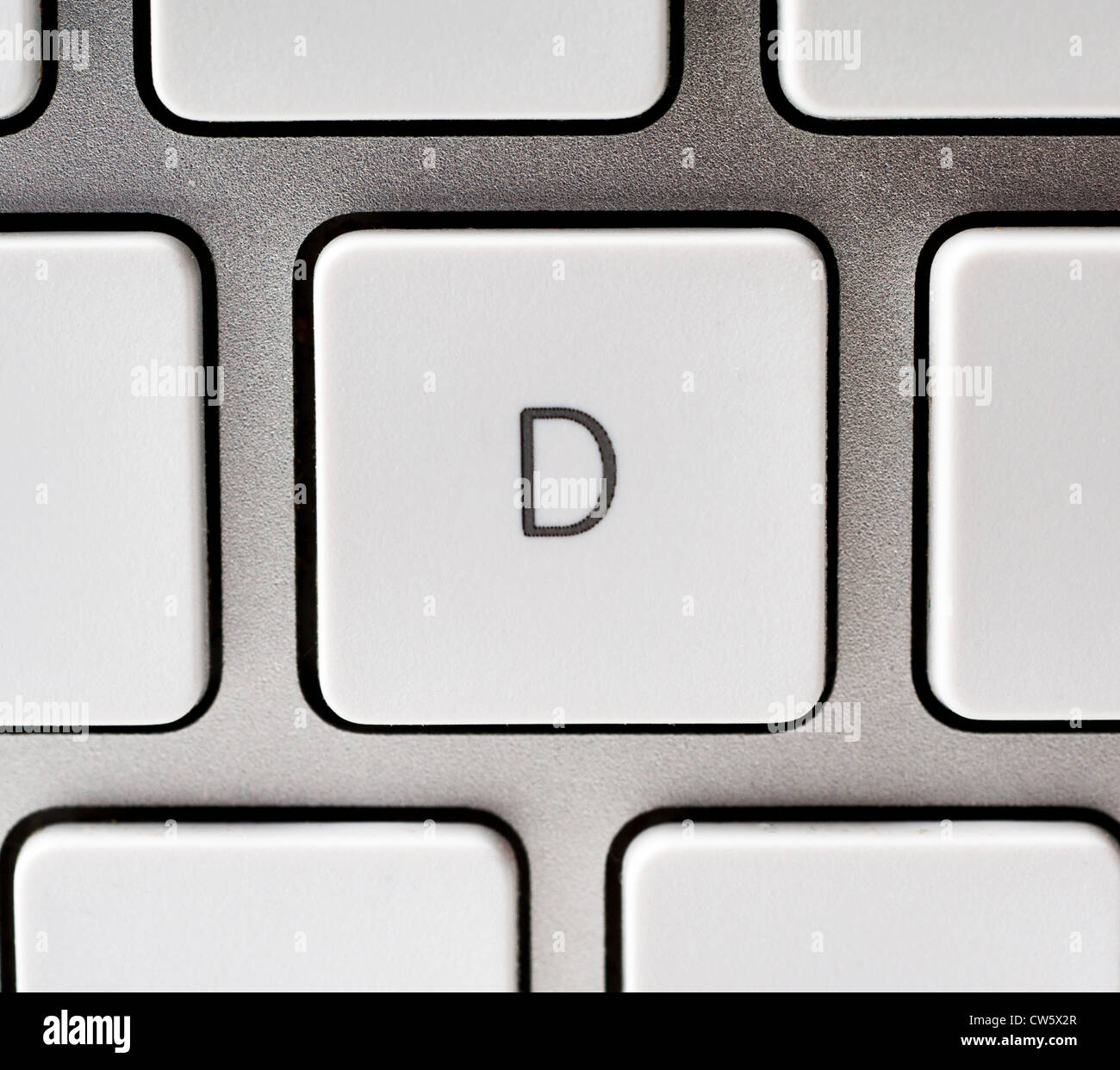Buchstabe D auf einer Apple-Tastatur Stockfoto