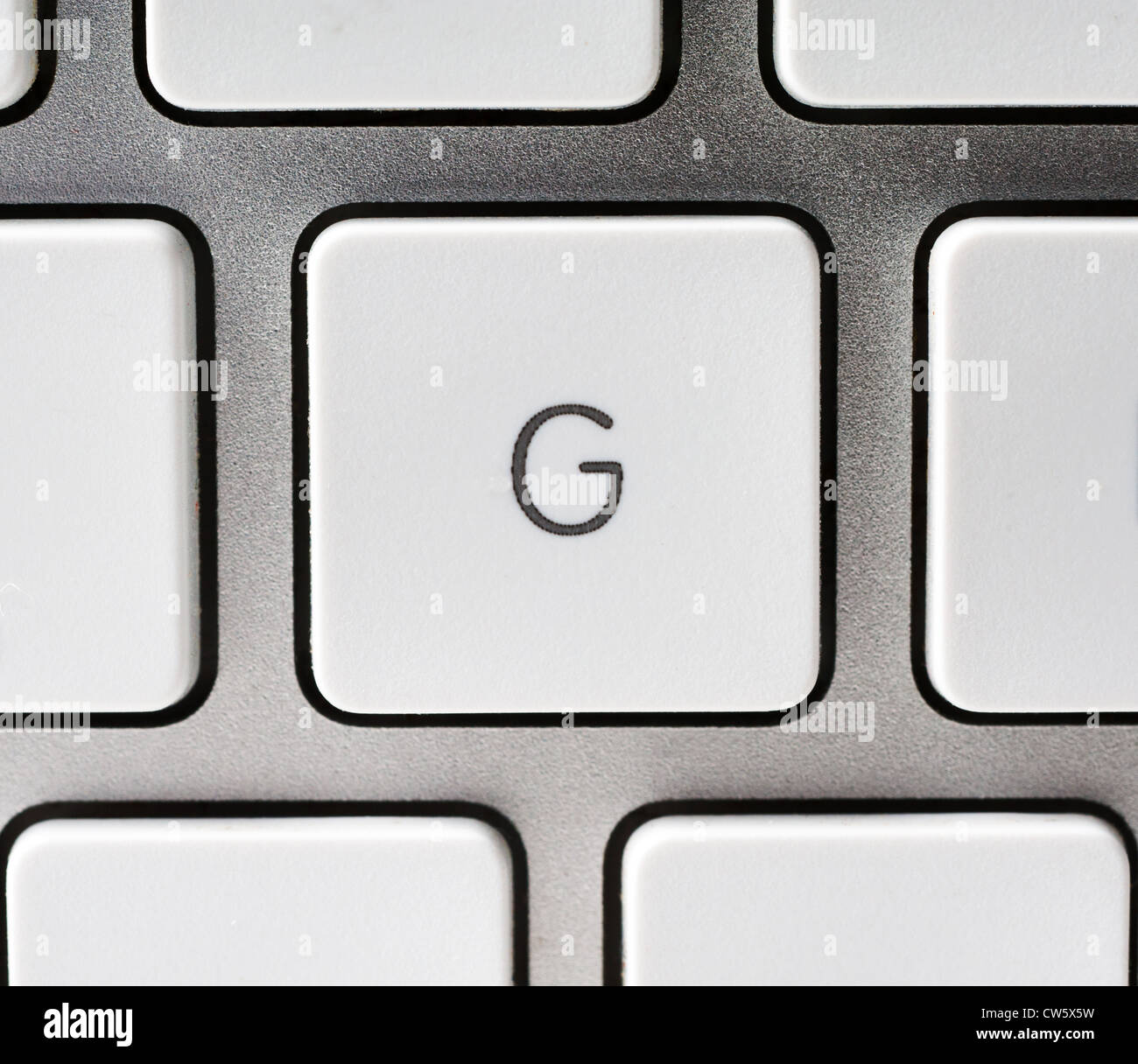 Buchstabe G auf eine Apple-Tastatur Stockfoto