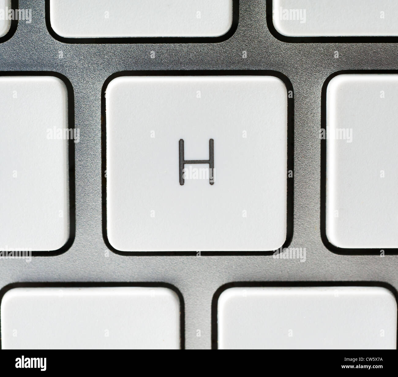 Buchstabe H auf eine Apple-Tastatur Stockfoto