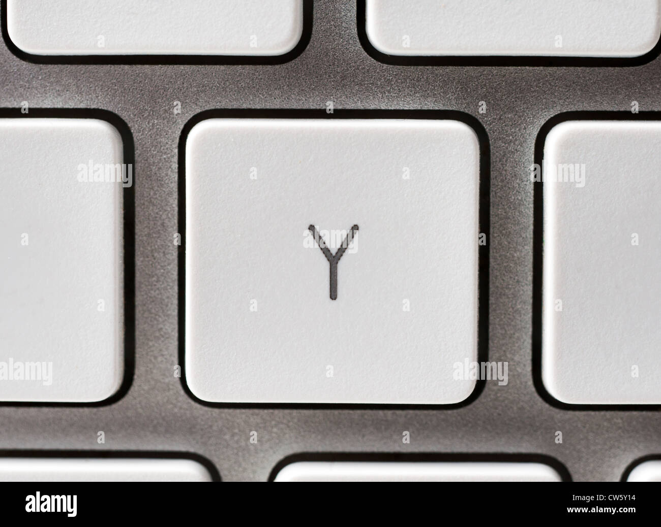 Buchstabe Y auf eine Apple-Tastatur Stockfoto