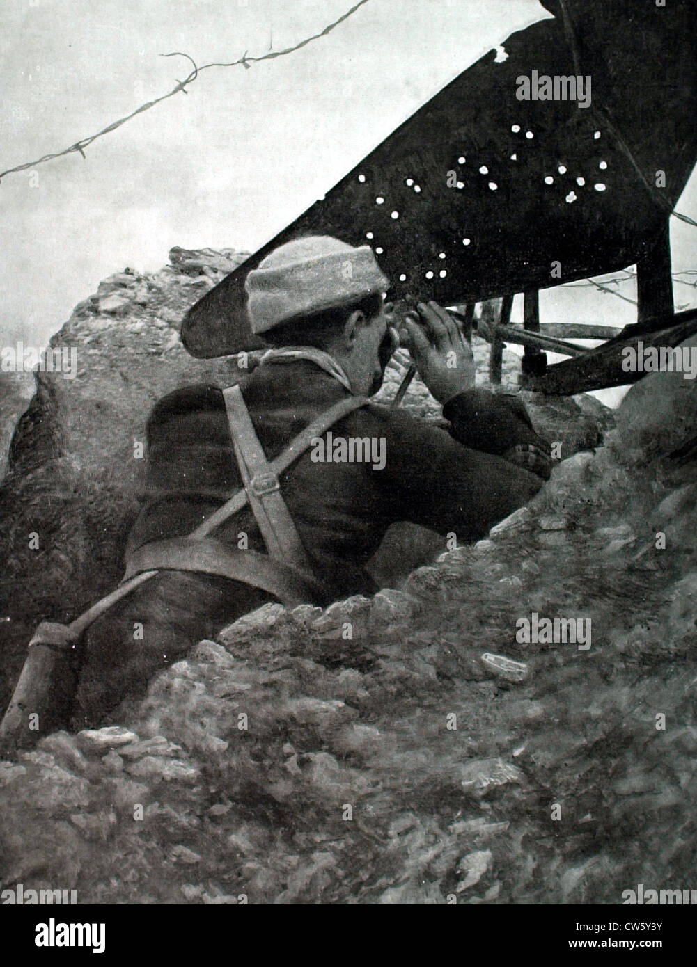Weltkrieg I. Grabenkämpfe (1915) Stockfoto