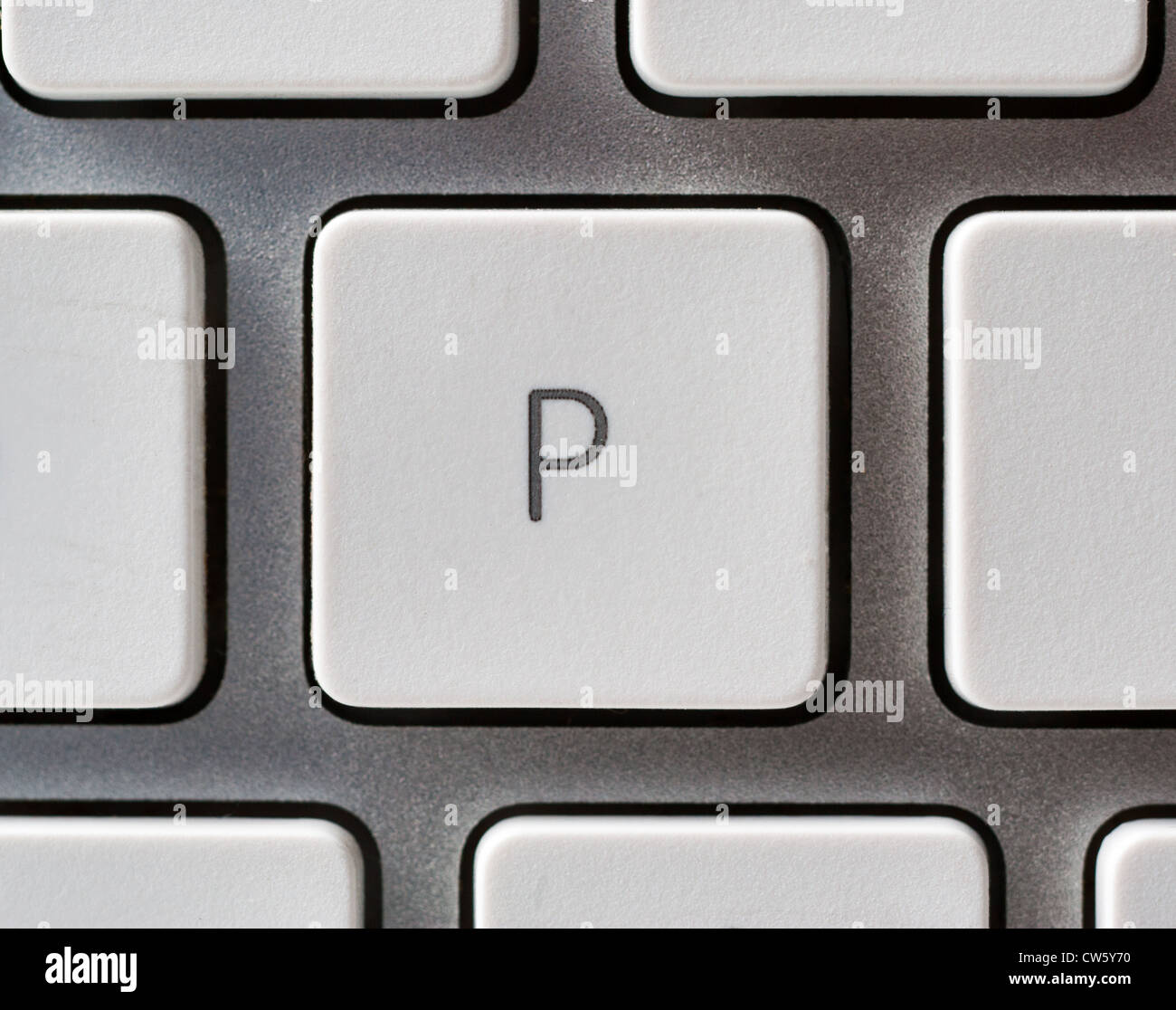 Buchstaben P auf eine Apple-Tastatur Stockfoto