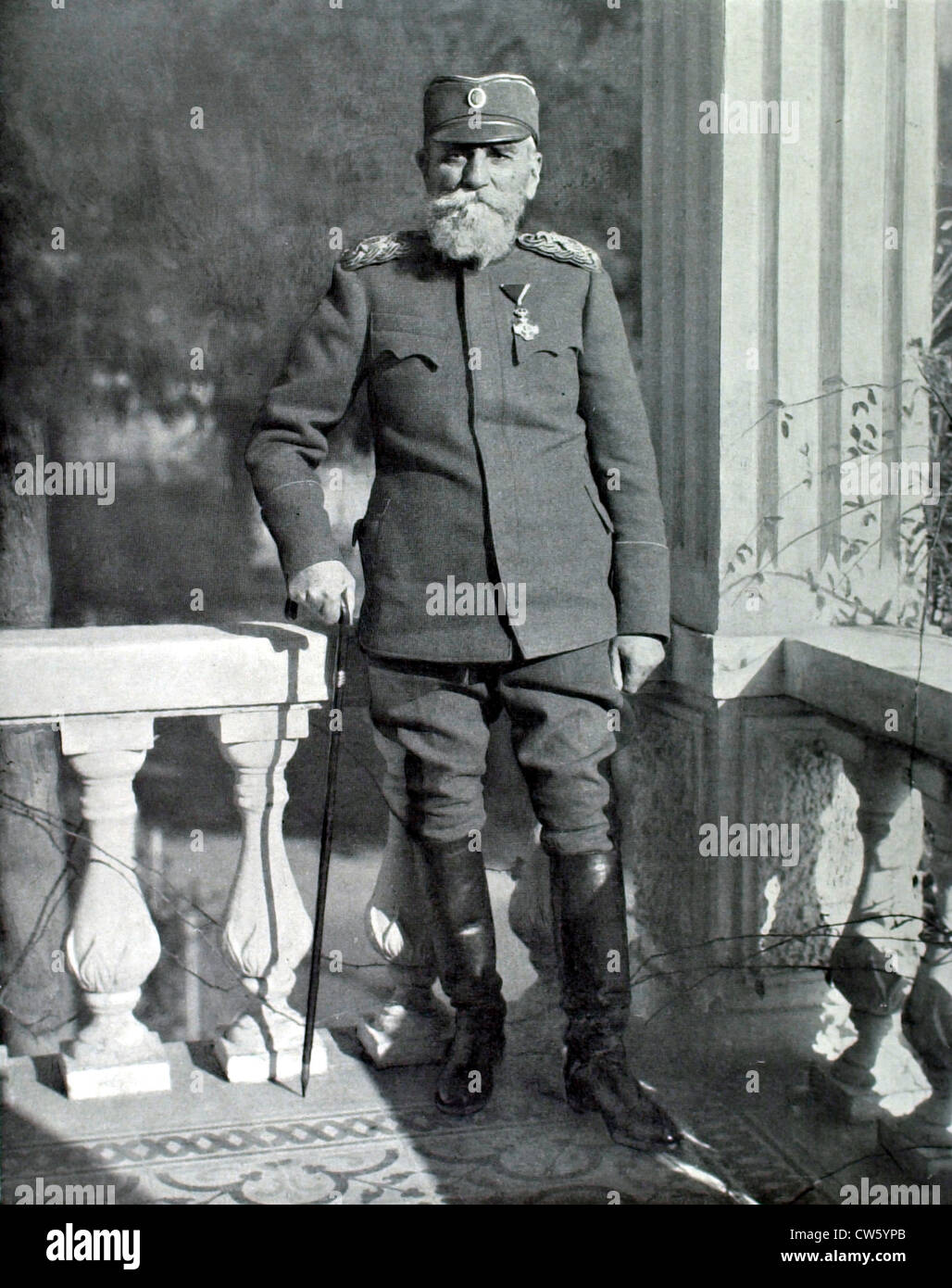 Porträt von König Peter i. von Serbien (1917) Stockfoto