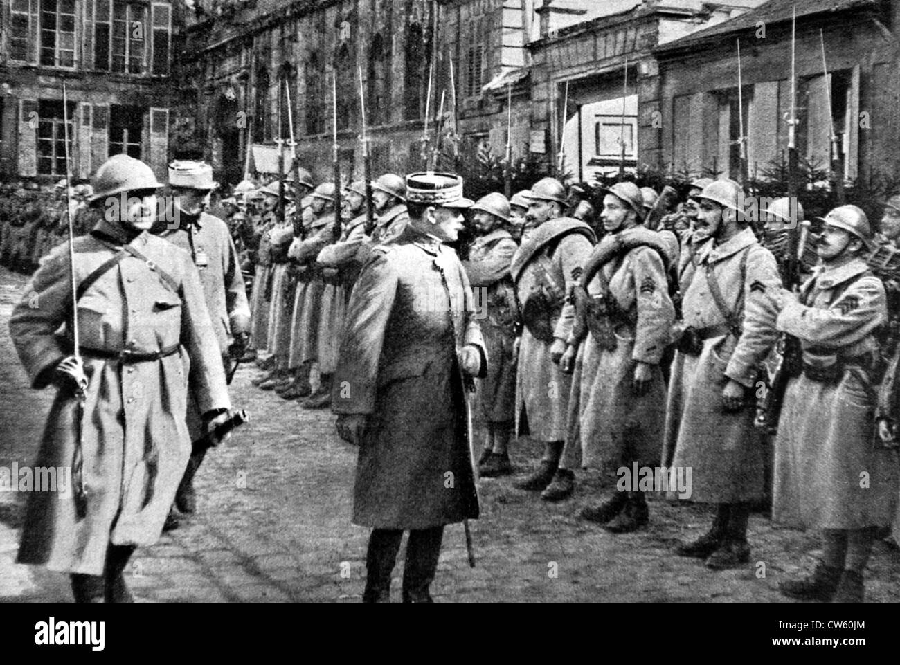 Ersten Weltkrieg. Nach der Befreiung von Noyon (1917) Stockfoto