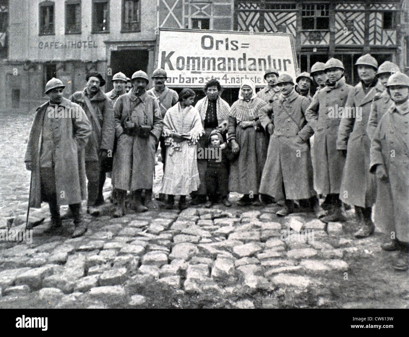 Weltkrieg Befreiung von Roye (1917) Stockfoto