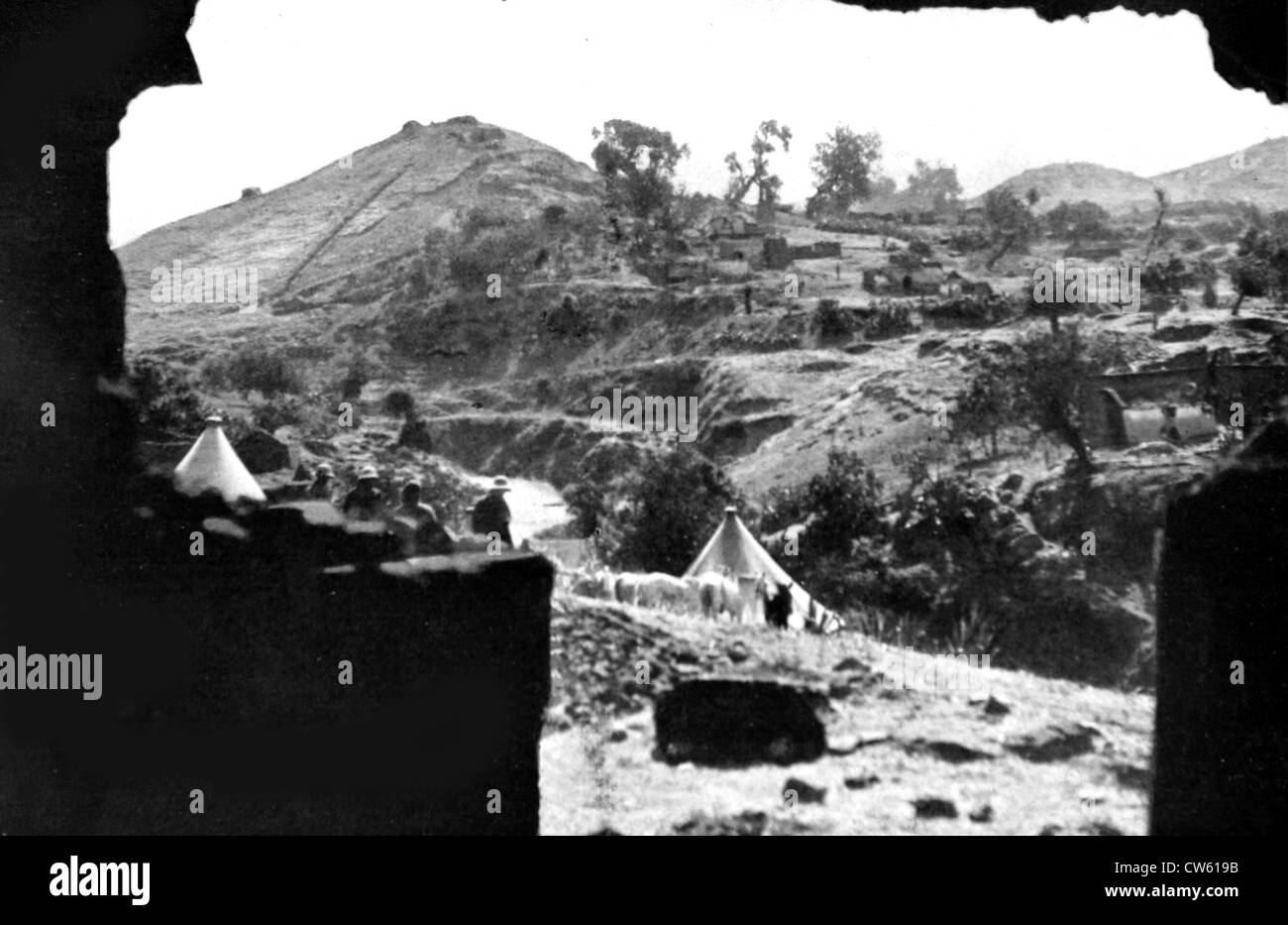 RIF-Krieg. Bei Teroual, Ausgangsbasis für die französische Offensive während der Aktionen von September 10-13 September, 1925 Stockfoto