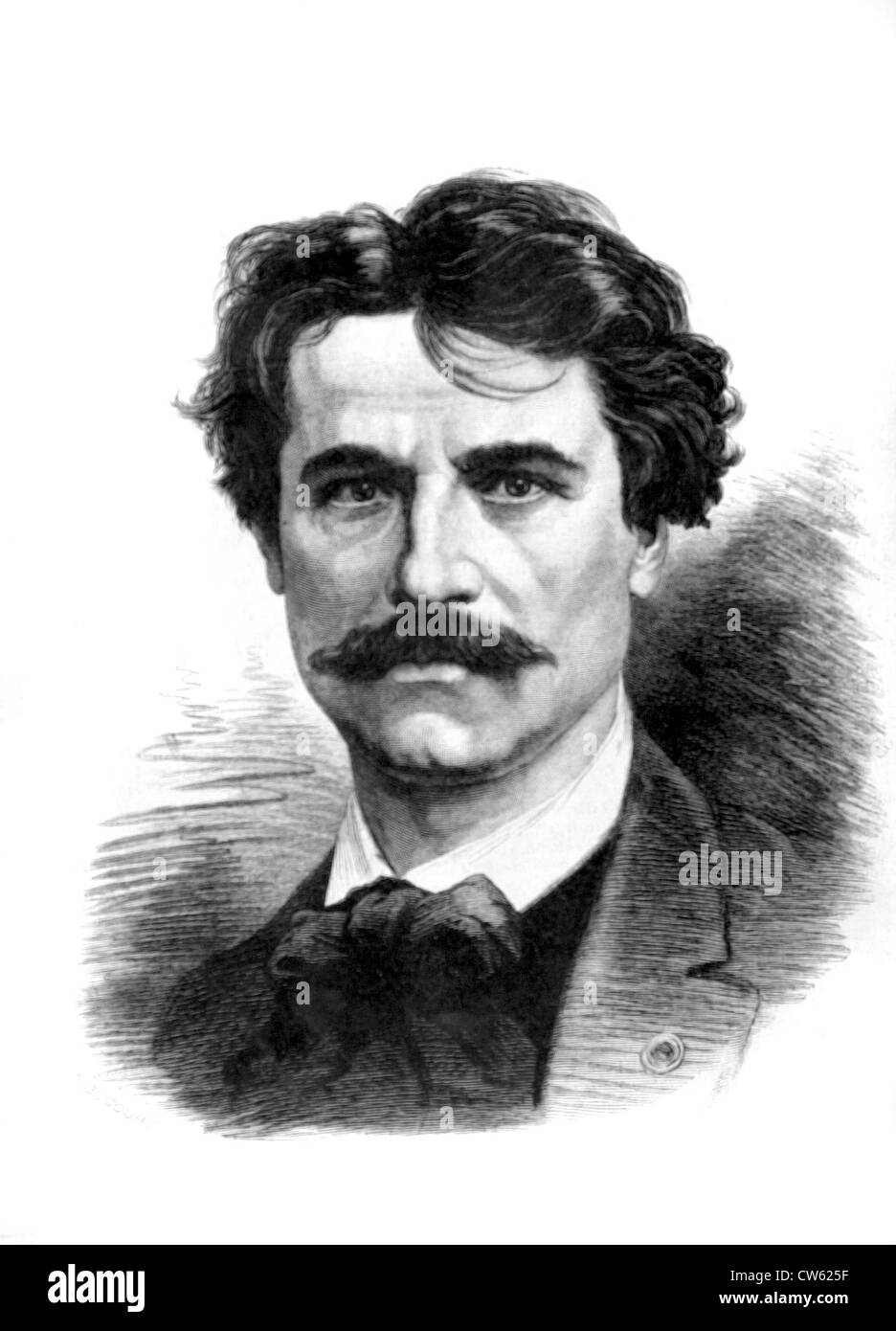 Porträt des Malers Paul Baudry, in "Le Monde Illustré", 5. September 1874 Stockfoto