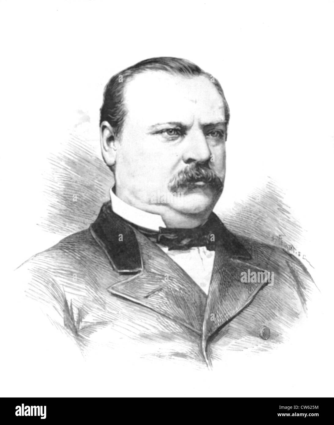 Porträt des Herrn Stephen Grover Cleveland, in "Le Monde Illustré", 08.11.1884 Stockfoto