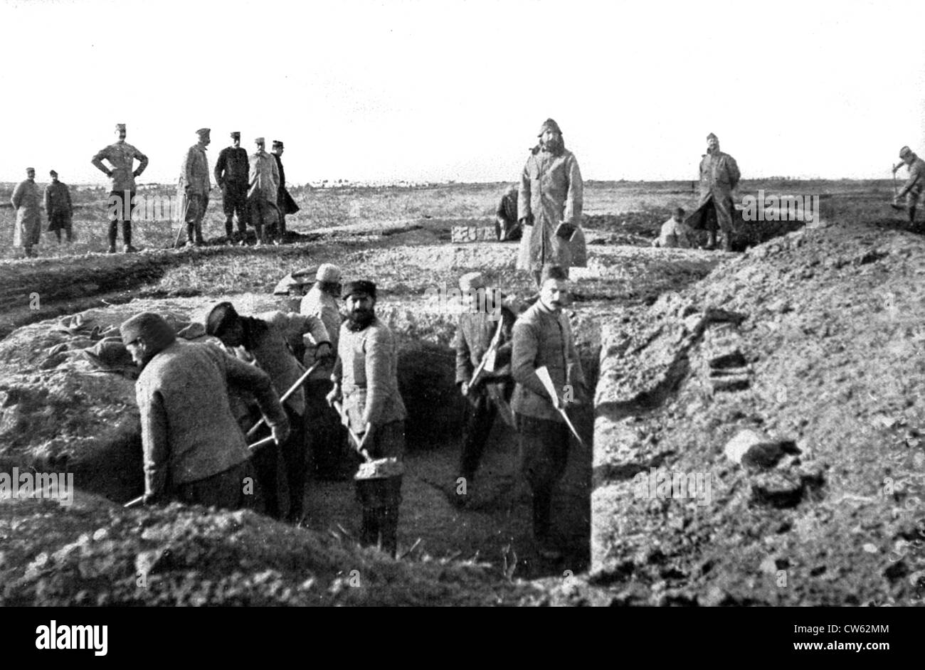 Ersten Weltkrieg.  Abwehr von Salonic kontrolliert durch General Sarrail (1916) Stockfoto