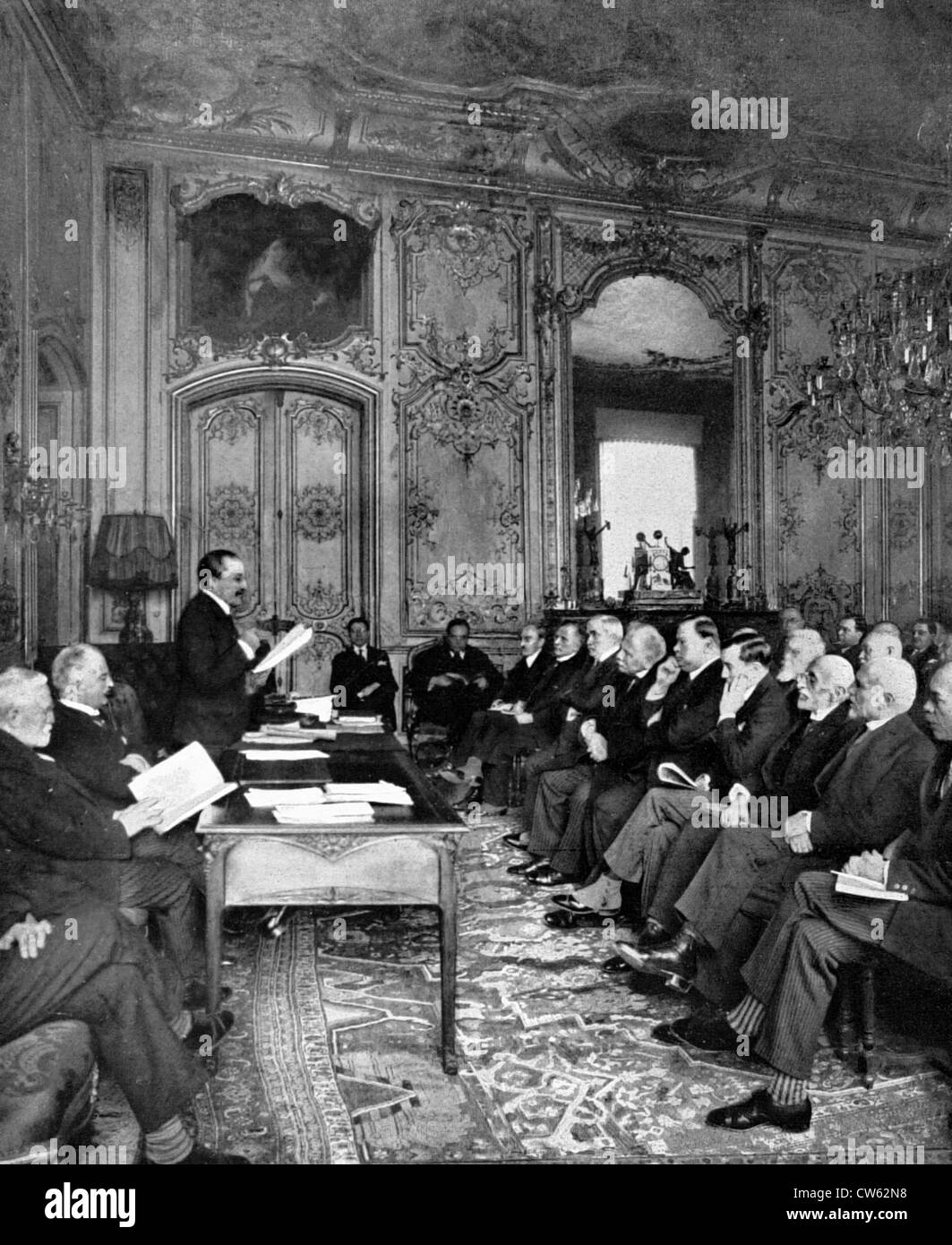 Sitzung der internationalen diplomatischen Akademie, in Frankreich (1928) Stockfoto