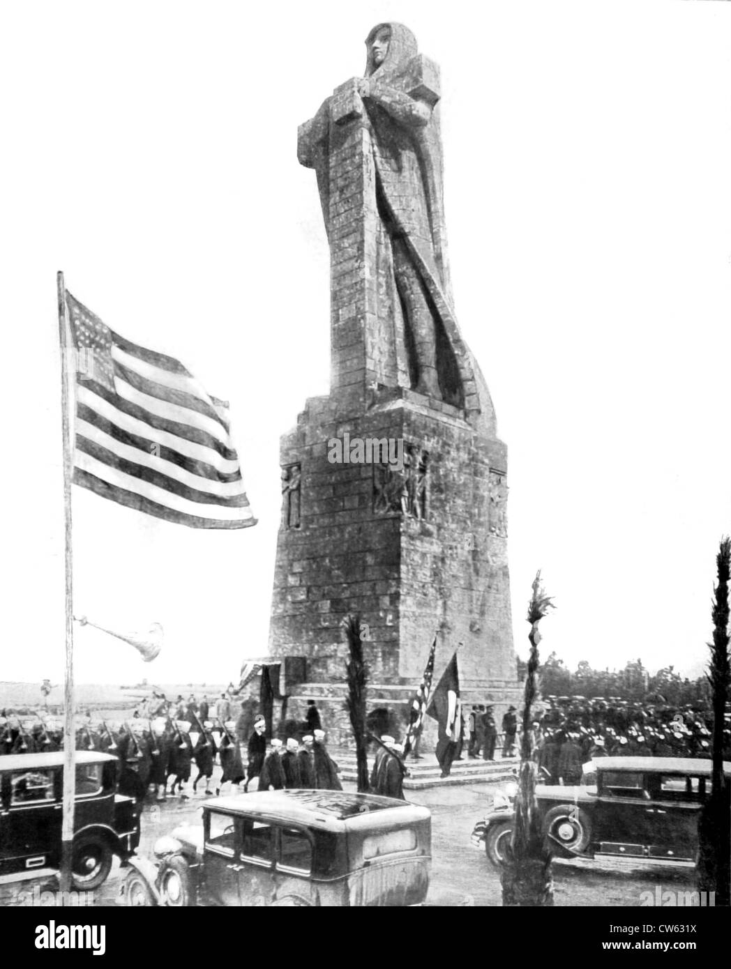 Einweihung eines Denkmals gewidmet Christophe Colomb in Palos, wo er am 3. August 1492 begonnen Stockfoto