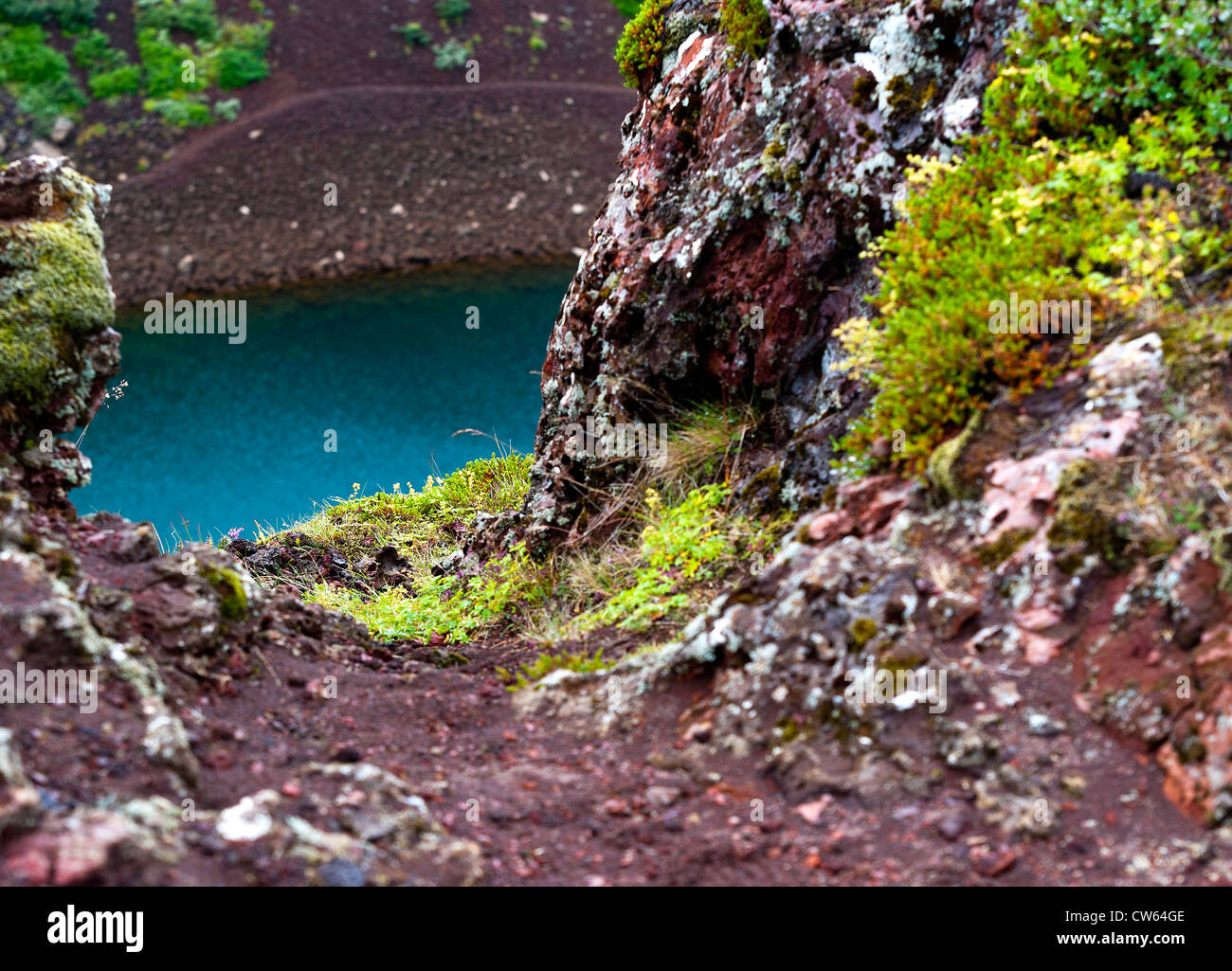 Kerid Kratersee, Südisland Stockfoto
