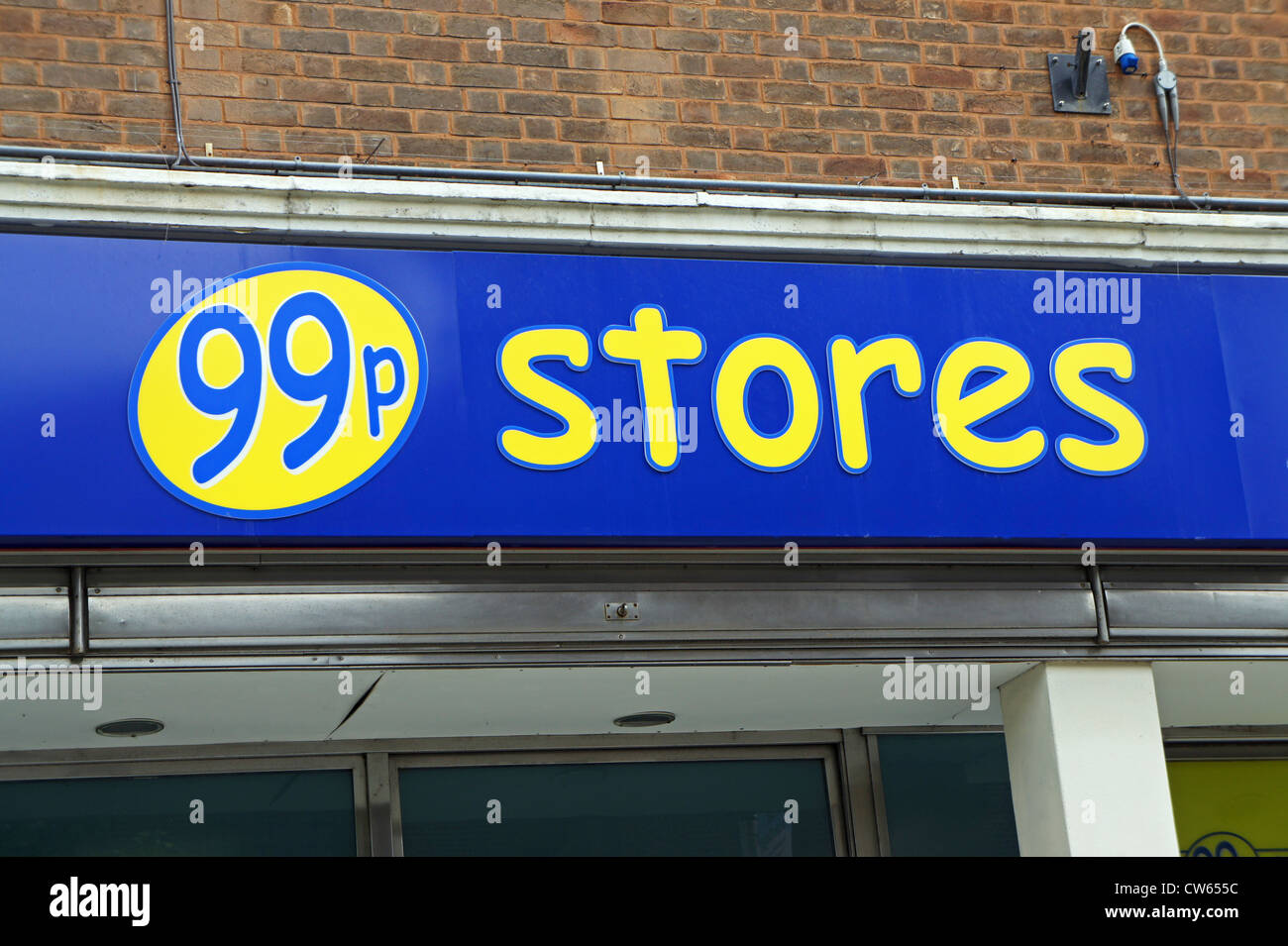 ein 99p Geschäft in Nürnberg, Lancashire, UK Stockfoto