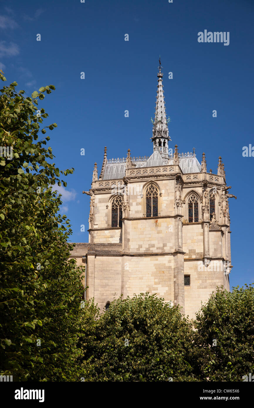 Chapelle Saint Hubert - Grabstätte von Leonardo da Vinci, Amboise Centre Frankreich Stockfoto