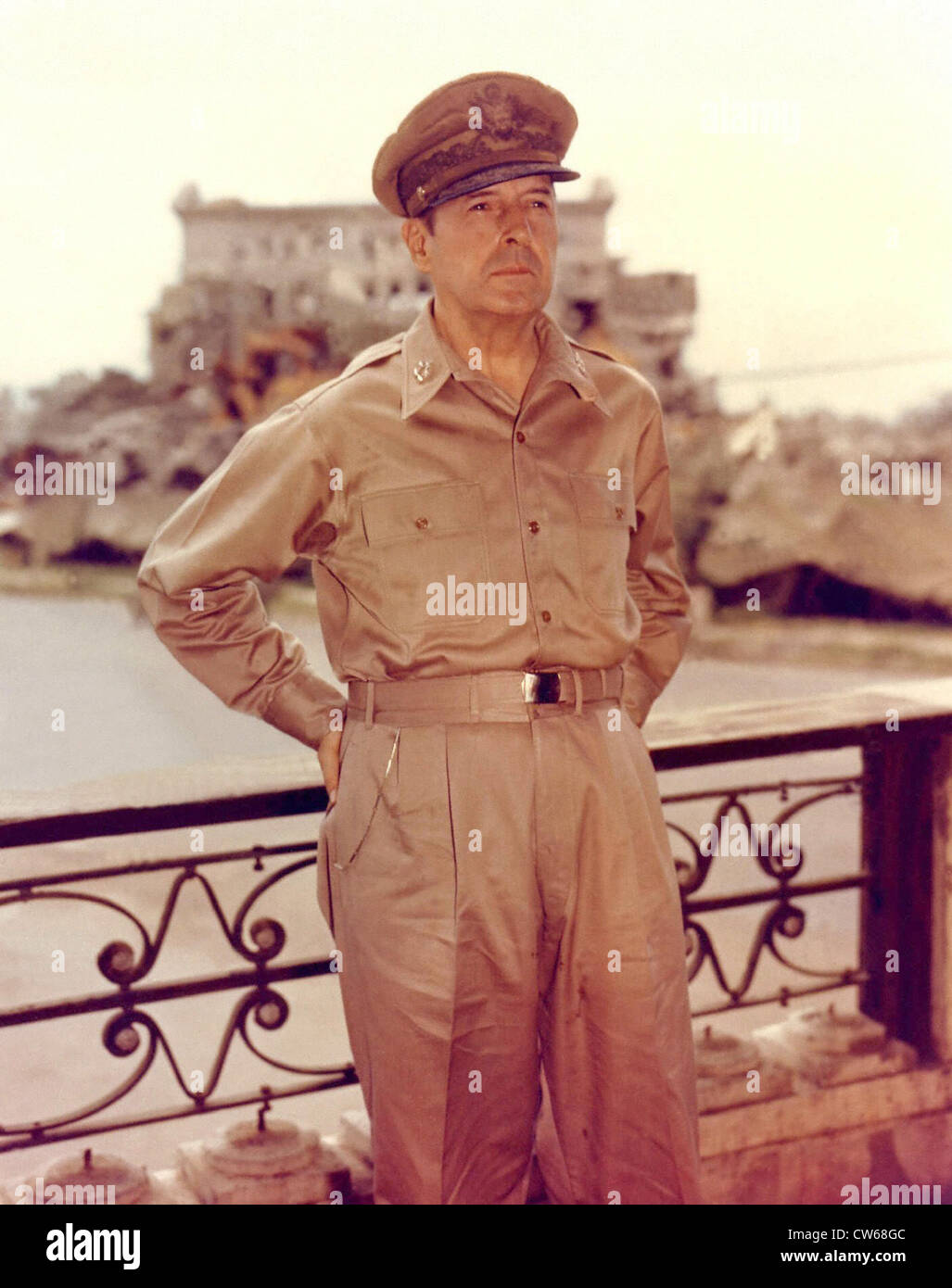 Amerikanischer General MacArthur, in Manila (Philippinen), 1945. Stockfoto