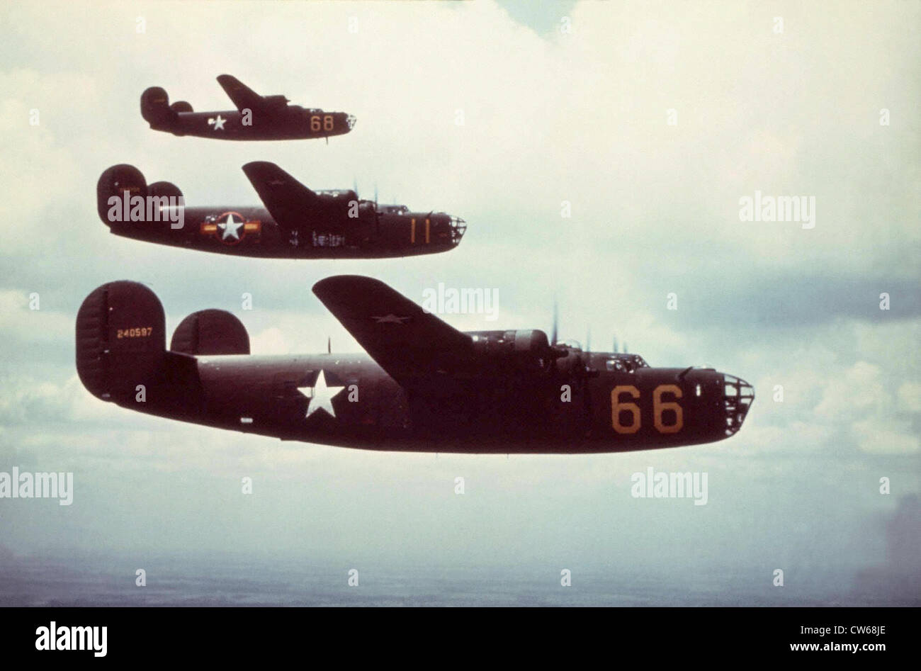 Consolidated Vultee B-24 Liberator schwere Bomber. Stockfoto