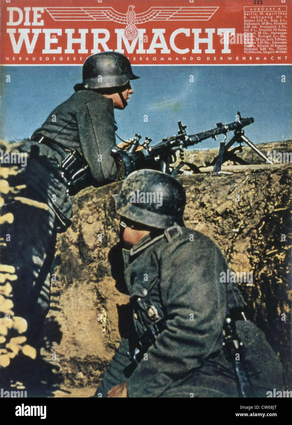Deutsche Soldaten an der Ostfront, Zweiter Weltkrieg. Stockfoto