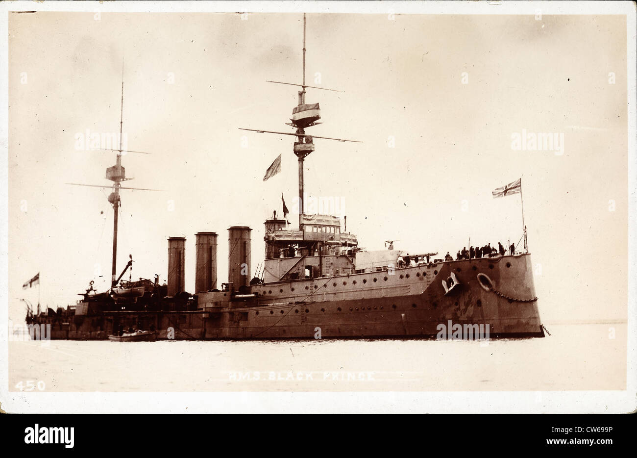 Britischer Kreuzer Schlachtschiff "Black Prince" Stockfoto