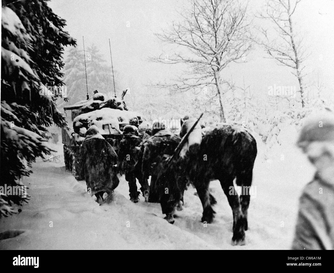 Battle of the Bulge, 28. Januar 1945 Stockfoto