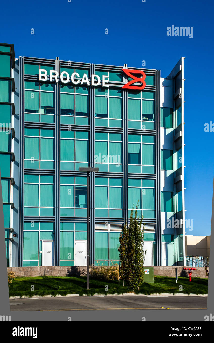 Brokat-Netzwerke bauen in Silicon Valley in Kalifornien Stockfoto