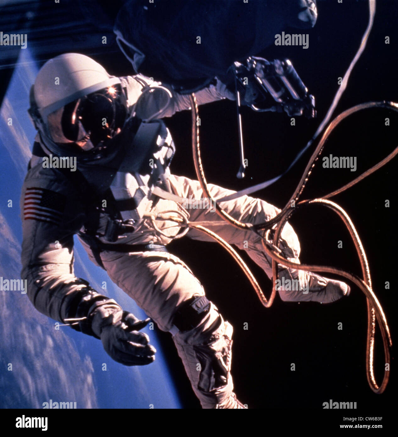 USA Flagge fotografiert von Apollo XI LEM auf Mond (20. / 21. Juli 1969) Stockfoto