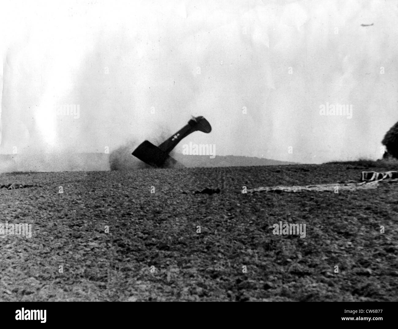 US-Segelflugzeug der 1. Alliierten Airborne Armee in Bruchlandung (Holland, 24. September 1944) Stockfoto