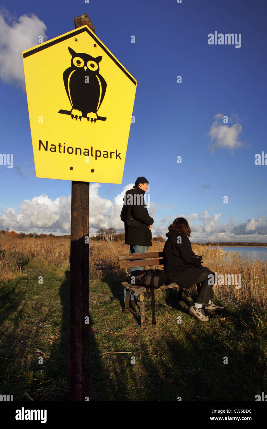 Symbolfoto, Zeichen-Nationalpark Stockfoto