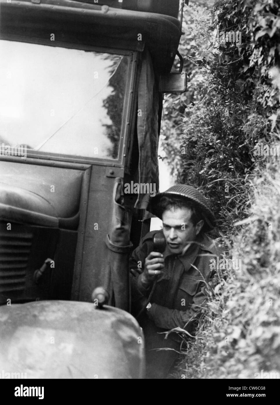 Psychologische Kriegsführung in der Normandie (Sommer 1944) Stockfoto
