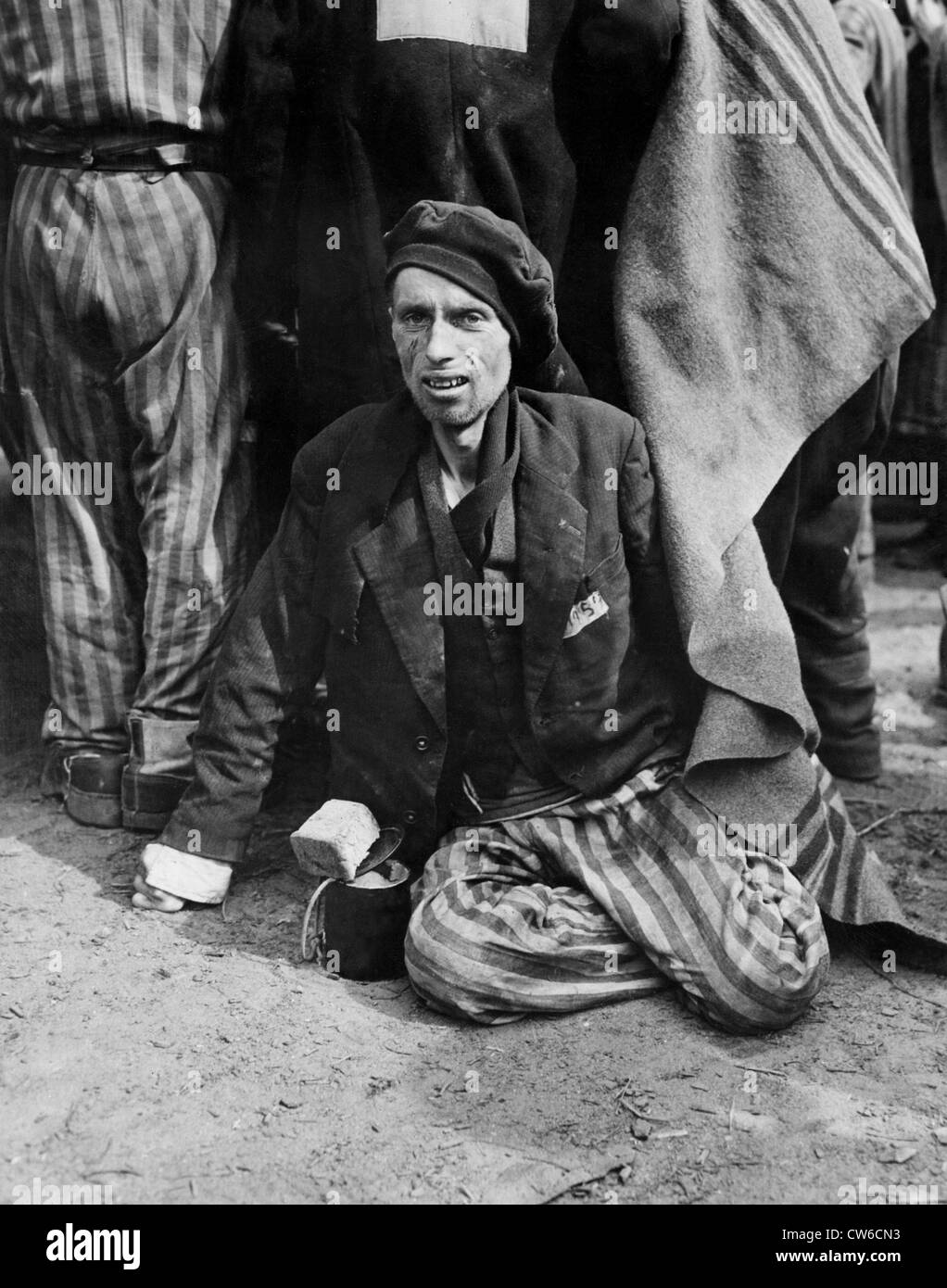 Wobbelin KZ befreit (Mai 1945). Stockfoto