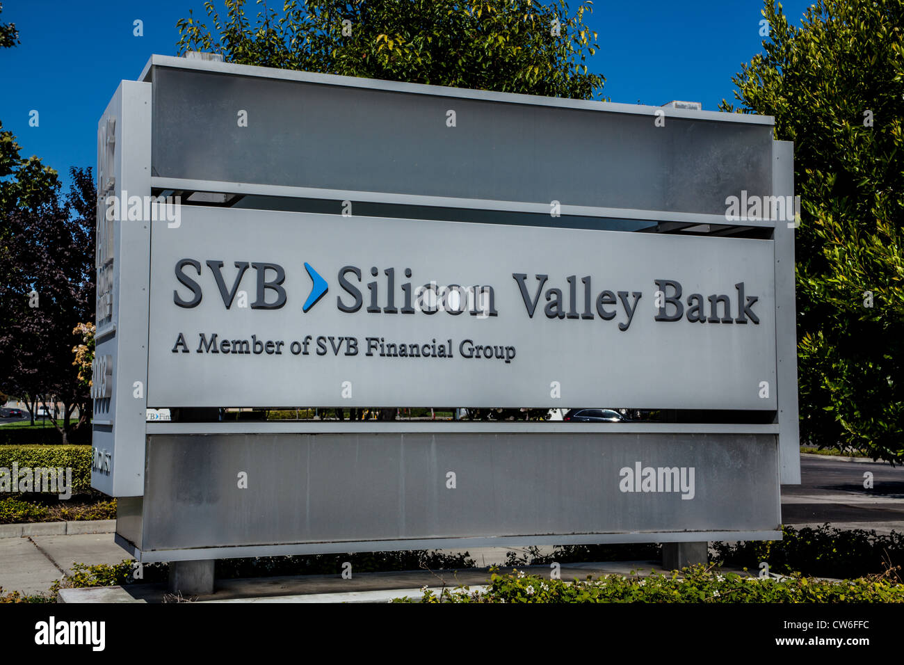 Silicon Valley Bank Zeichen Stockfoto