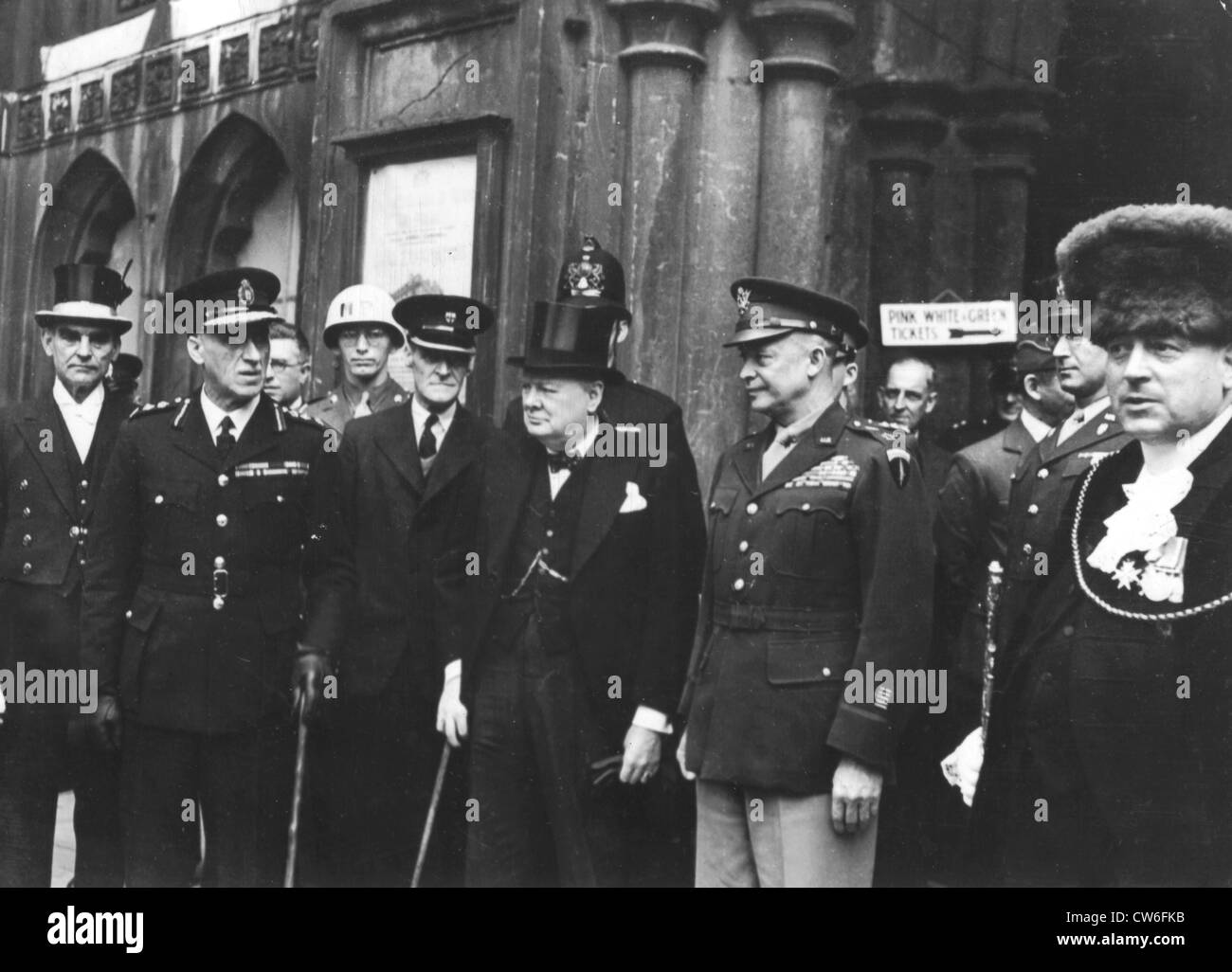 General Eisenhower erhält Freiheit der City of London 12. Juni 1945 Stockfoto