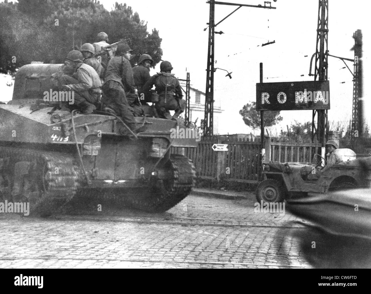 Amerikaner Truppen in Rom (Italien) 5. Juni 1944. Stockfoto