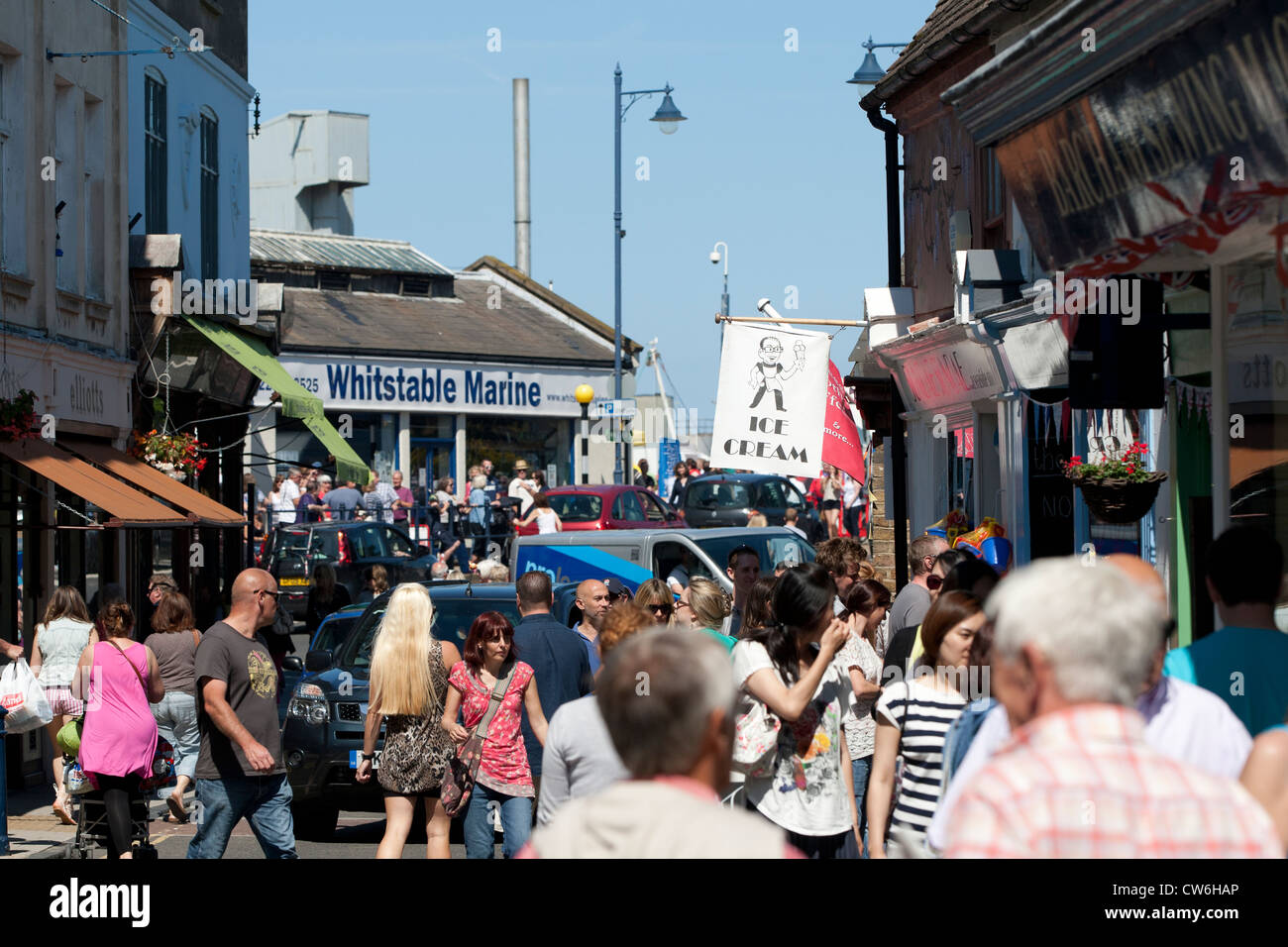 Whitstable High Street, Oyster Festival, Kent Stockfoto