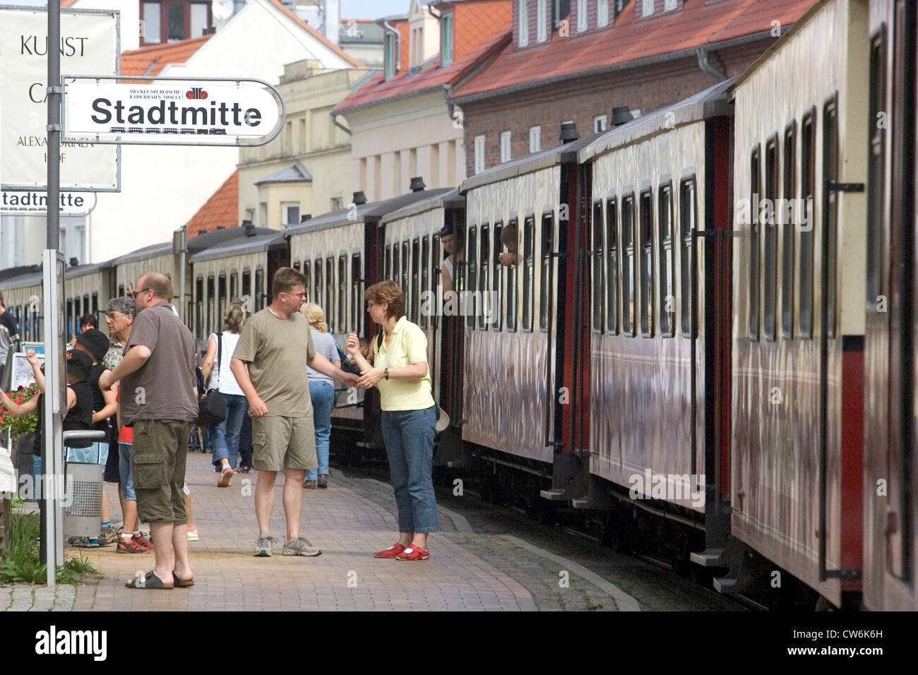 Bad Doberan Baederbahn Molli Bahnhof Innenstadt Stockfoto