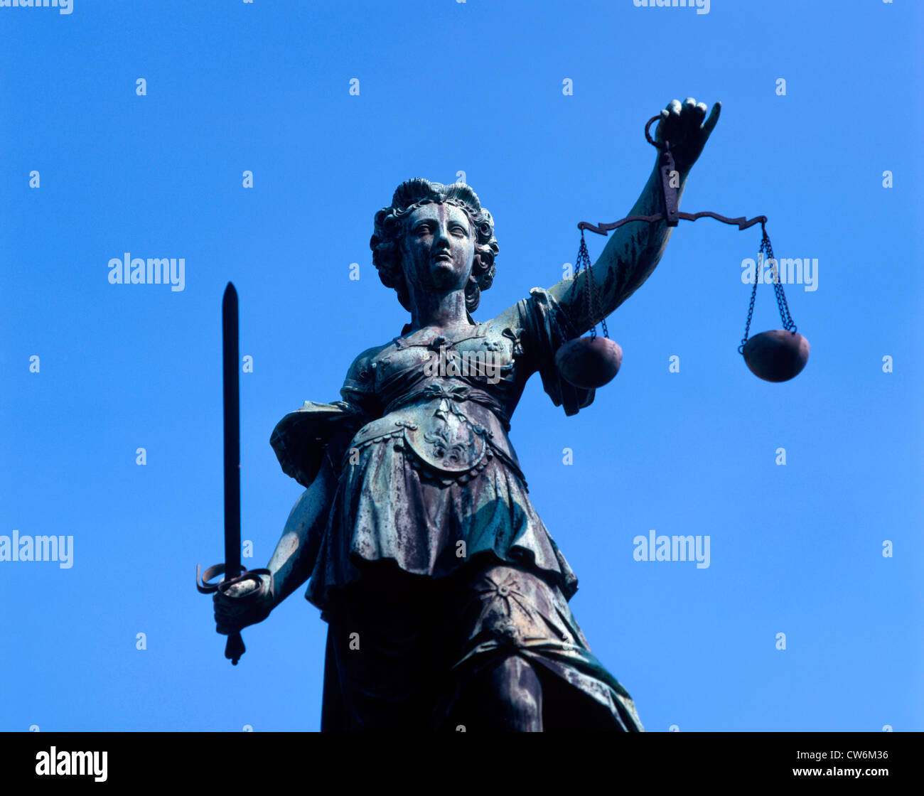 Lady Gerechtigkeit, Deutschland, Hessen, Frankfurt Am Main Stockfoto