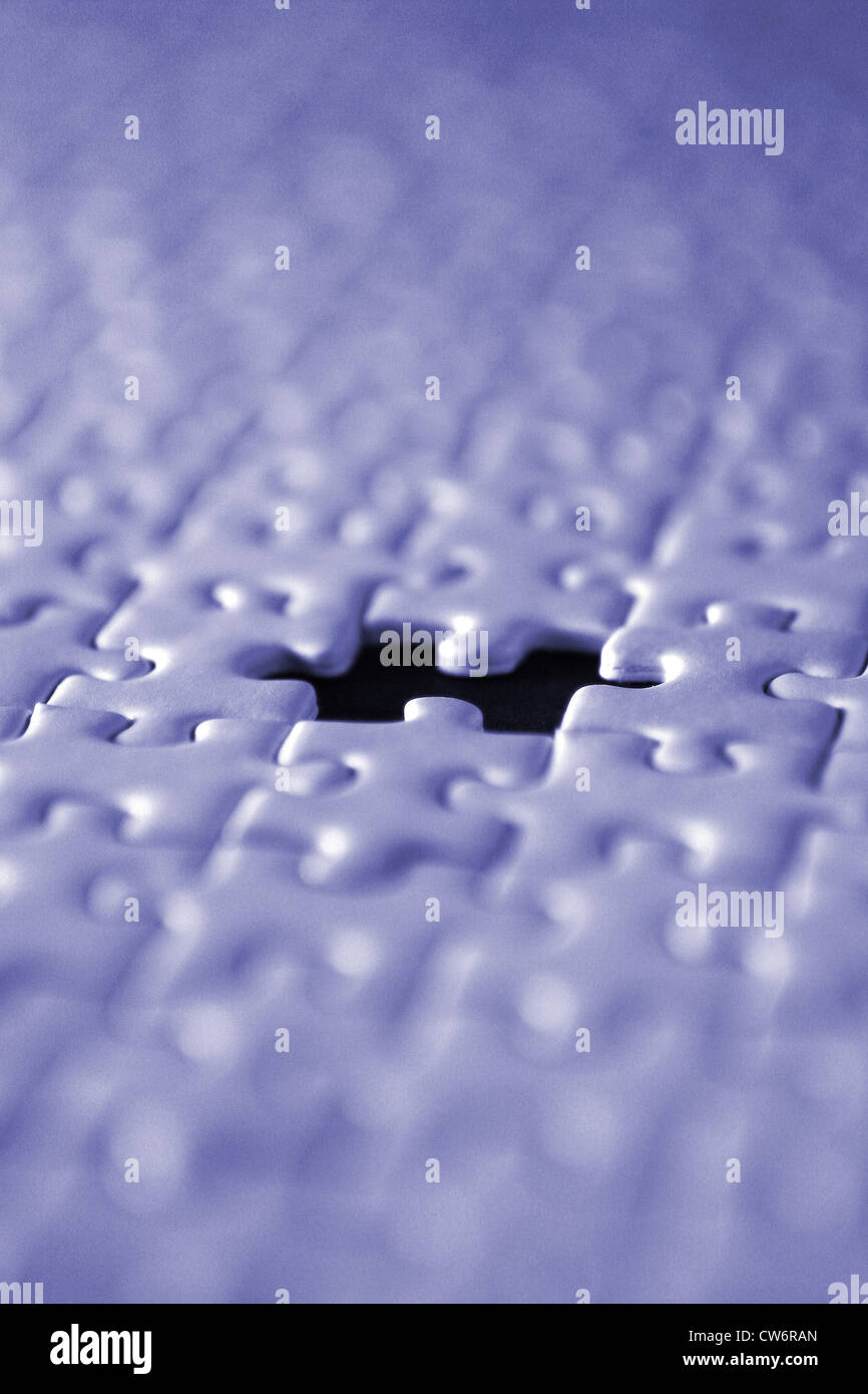 Puzzle mit fehlenden Stück Stockfoto