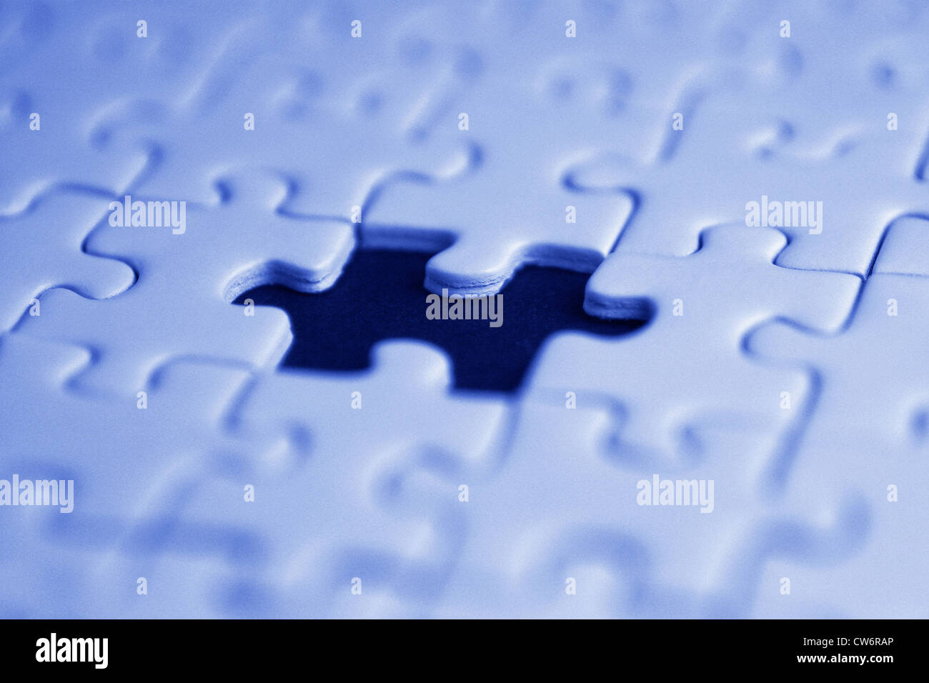 Puzzle mit fehlenden Stück Stockfoto