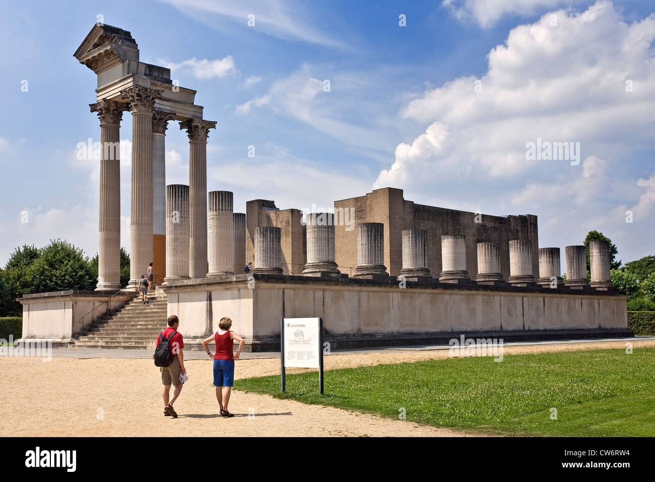 Hafentempel im archäologischen Garten von Xanten, Germany, North Rhine-Westphalia, Xanten Stockfoto