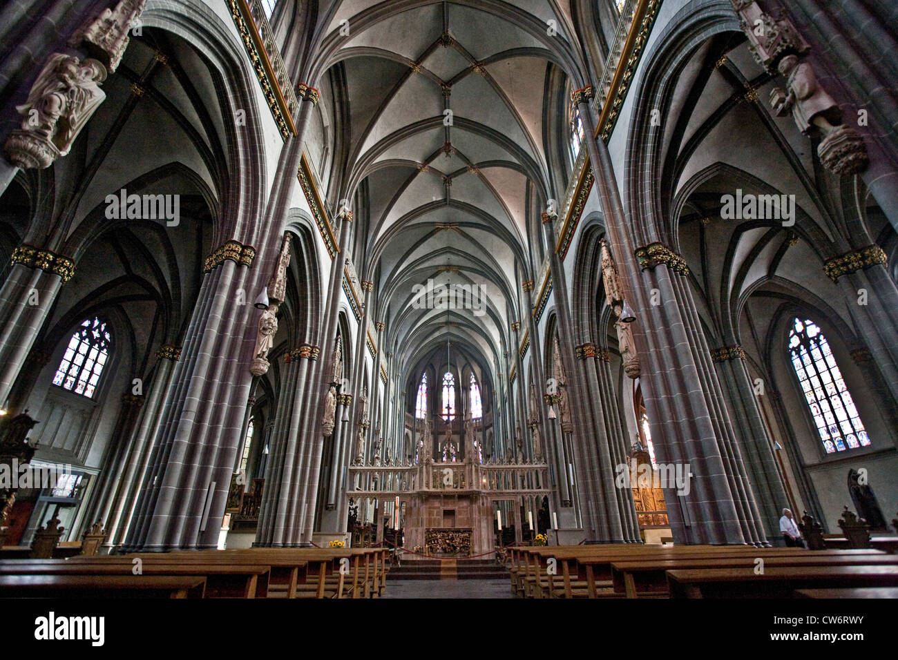 Innenraum der St. Viktor-Dom, Deutschland, Nordrhein Westfalen, Ruhrgebiet, Xanten Stockfoto