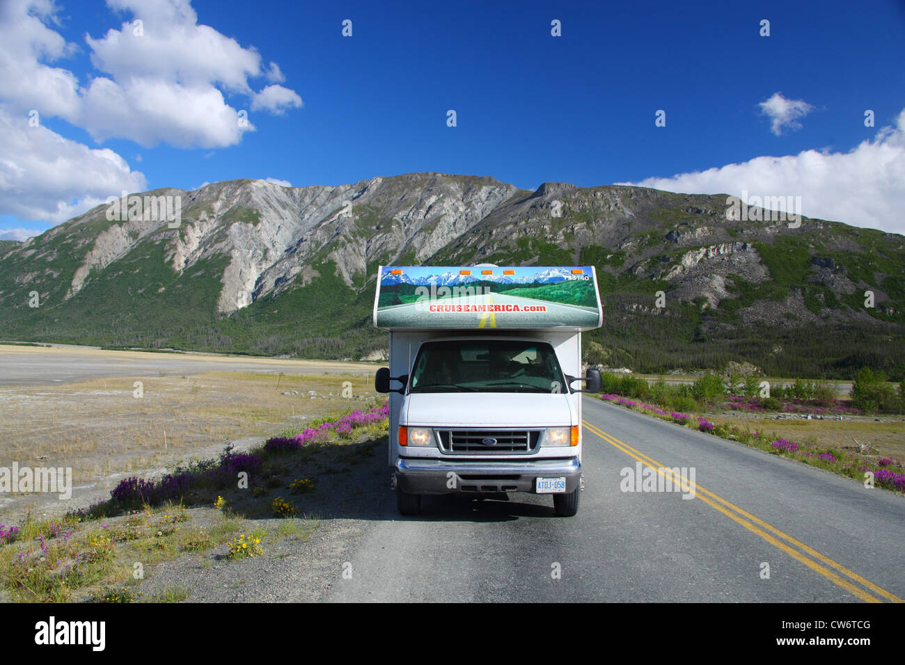 Travel van in Kanada, Kanada Stockfoto
