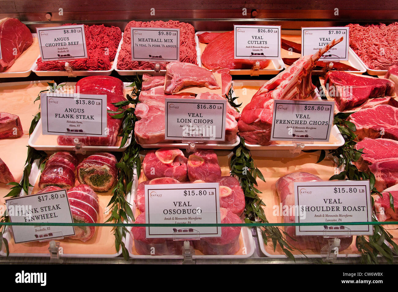 Eataly New York NY wir verkaufen was wir kochen & wir kochen was wir verkaufen New York City Manhattan 5th Avenue und 23rd Street Stockfoto